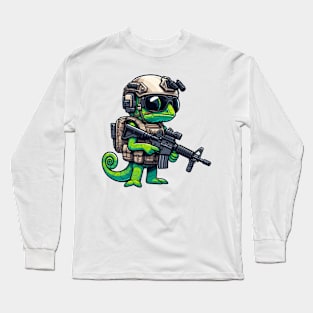 Tactical Cameleon Mastery Tee: Where Style Meets Stealth Long Sleeve T-Shirt